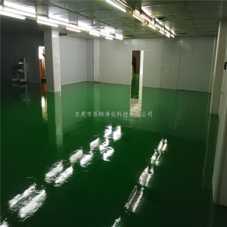 東莞市謝崗廠房車間環（huán）氧薄塗地板施工中